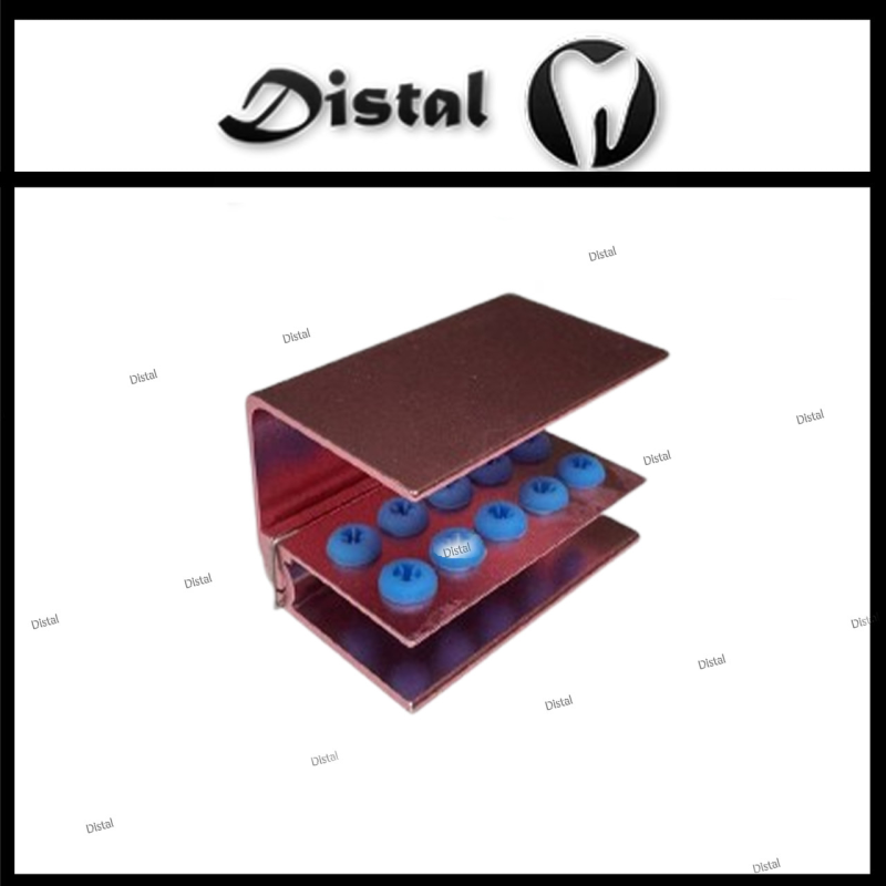 Підставка для борів 10 отворів - алюмінієва з силіконовими вставками, автоклавована колір Рожевий Підставка для борів 10 отворів - алюмінієва з силіконовими вставками, автоклавована колір Рожевий