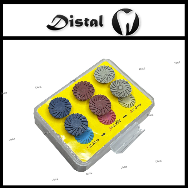 Головки полірувальні гумки полірувальний набір 6 шт стоматологічні