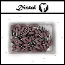 Полірувальні гумки рожеві (Cr103M) конус стоматологічні ПОЛІР