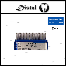 Стоматологічний бор алмазний BR-S41 для турбінного наконечника 16 мм Кулястий