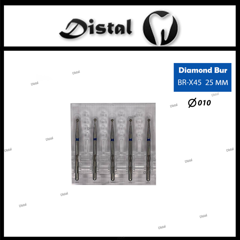Стоматологічний бор алмазний BR-X45 для турбінного наконечника 25 мм Кулястий Стоматологічний бор алмазний BR-X45 для турбінного наконечника 25 мм Кулястий