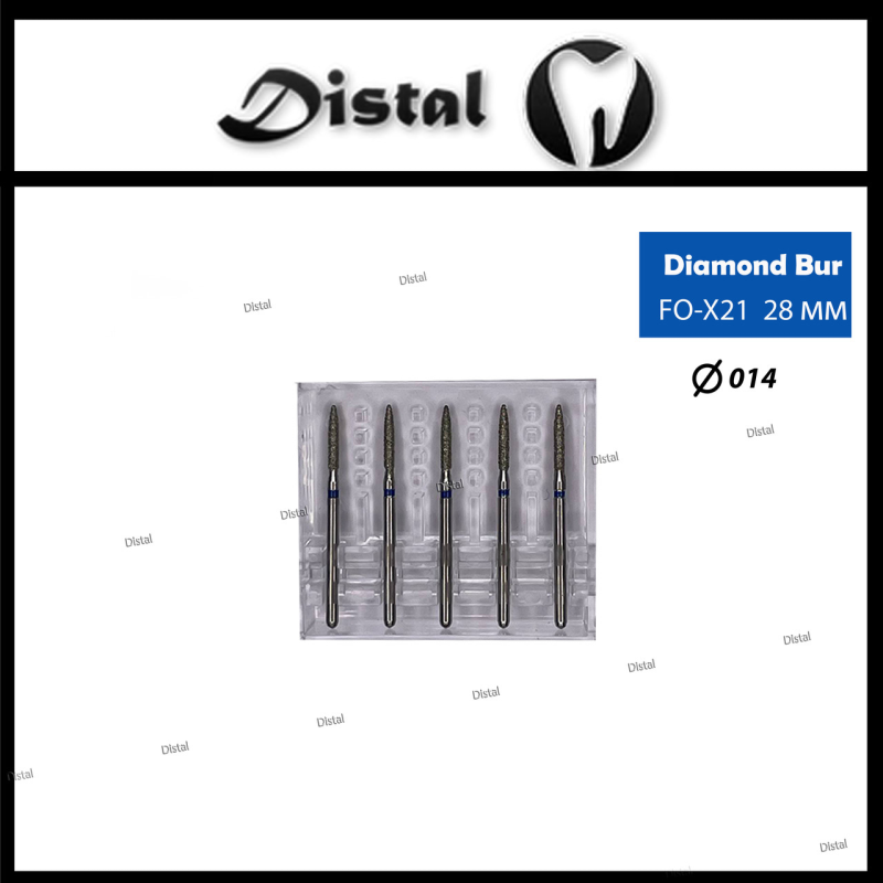 Стоматологічний бор алмазний FO-Х21 для турбінного наконечника 28 мм Полум“яподібний Стоматологічний бор алмазний FO-Х21 для турбінного наконечника 28 мм Полум“яподібний