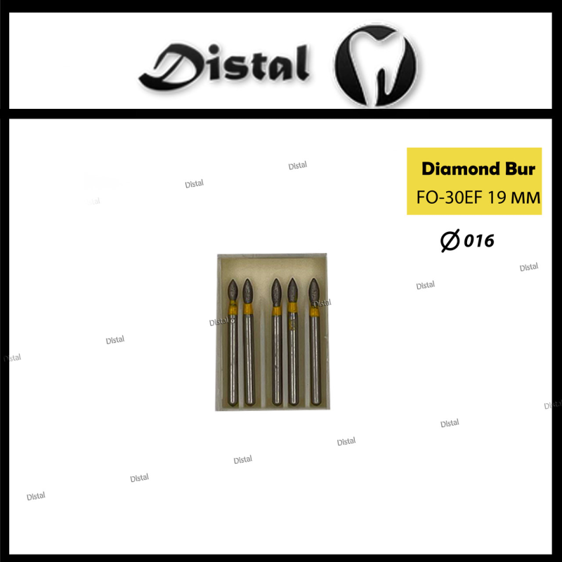 Стоматологічний бор алмазний FO-30EF для турбінного наконечника 19 мм Полум“яподібний Стоматологічний бор алмазний FO-30EF для турбінного наконечника 19 мм Полум“яподібний