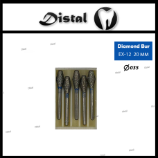 Стоматологічний бор алмазний EX-12 для турбінного наконечника 20 мм Cпеціальна форма