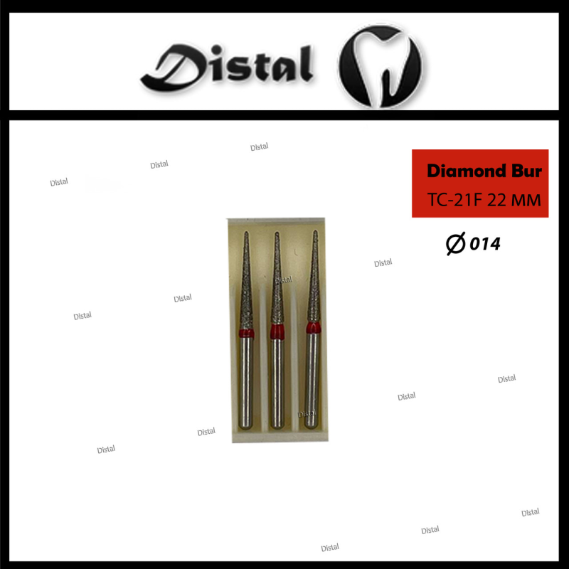 Стоматологічний бор алмазний TC-21F для турбінного наконечника 22 мм Конусоподібний, гострий кінчик Стоматологічний бор алмазний TC-21F для турбінного наконечника 22 мм Конусоподібний, гострий кінчик