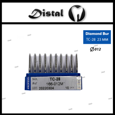Стоматологічний бор алмазний TC-28 для турбінного наконечника 23 мм Конусоподібний, гострий кінчик