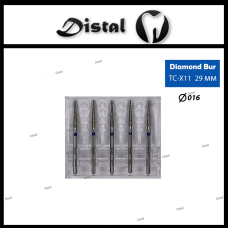 Стоматологічний бор алмазний TC-X11 для турбінного наконечника 29 мм Конусоподібний, гострий кінчик