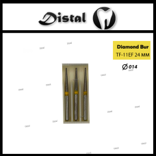 Стоматологічний бор алмазний TF-11EF для турбінного наконечника 24 мм Конусоподібний, плаский кінчик