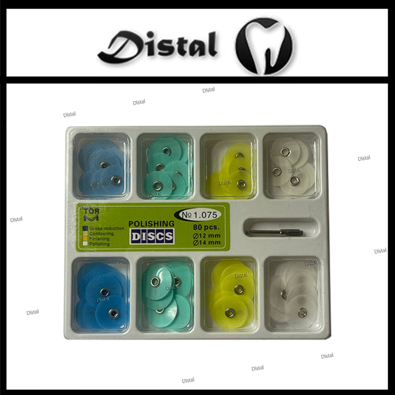 Полірувальні диски 1.075 набір 80 шт. Асорті,12-14 мм Полірувальні диски 1.075 набір 80 шт. Асорті,12-14 мм