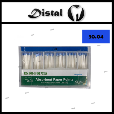 Штифти паперові ENDO POINTS конусні №30.04, 100 шт