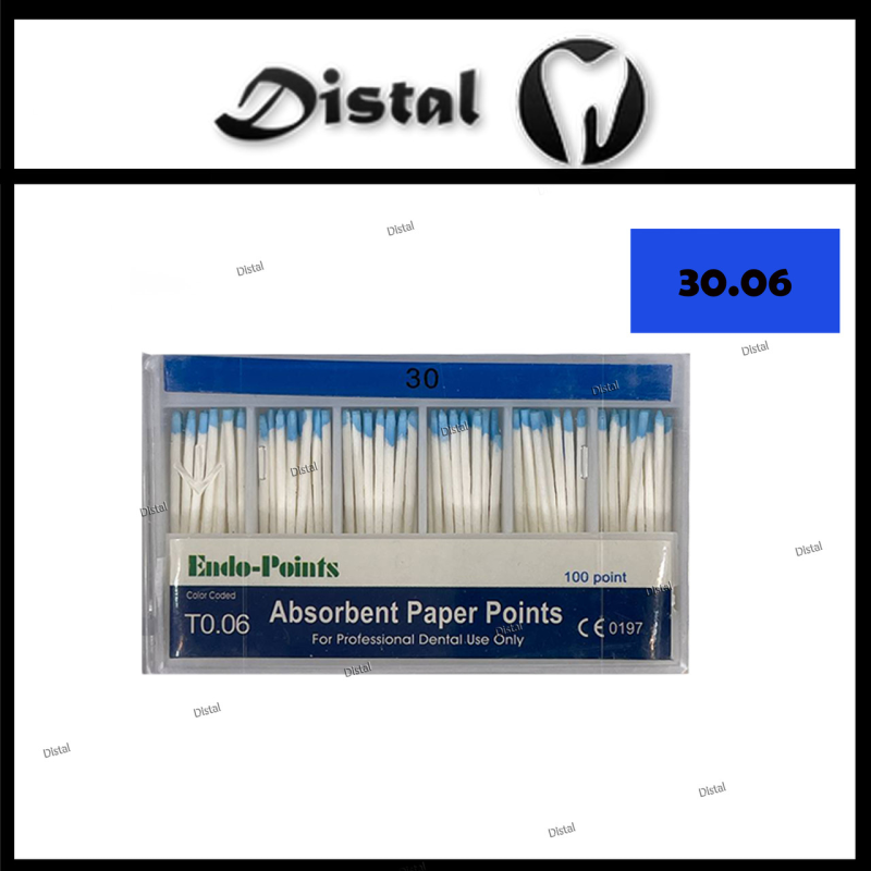 Штифти паперові піни ENDO POINTS конусні №30.06, 100 шт Штифти паперові піни ENDO POINTS конусні №30.06, 100 шт