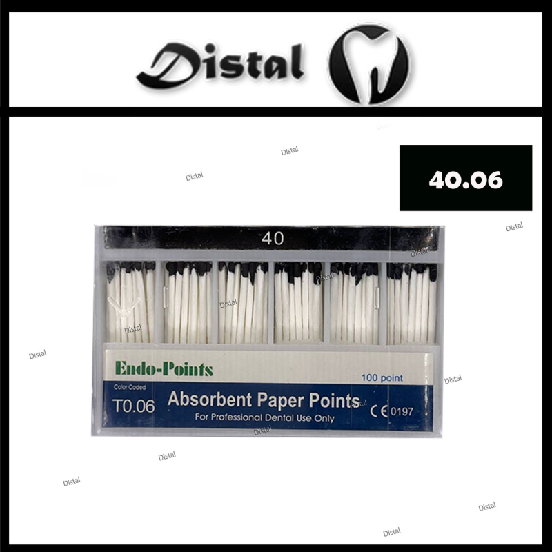 Штифти паперові піни ENDO POINTS конусні №40.06, 100 шт Штифти паперові піни ENDO POINTS конусні №40.06, 100 шт