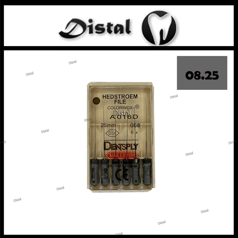 Н-файли H-file Dentsply Maillefer 25 мм №08, ручні файли Н-файли H-file Dentsply Maillefer 25 мм №08, ручні файли
