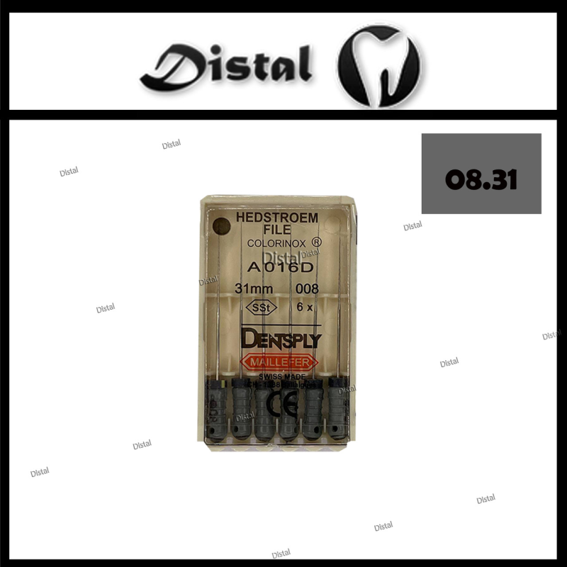 Н-файли H-file Dentsply Maillefer 31 мм №08, ручні файли Н-файли H-file Dentsply Maillefer 31 мм №08, ручні файли
