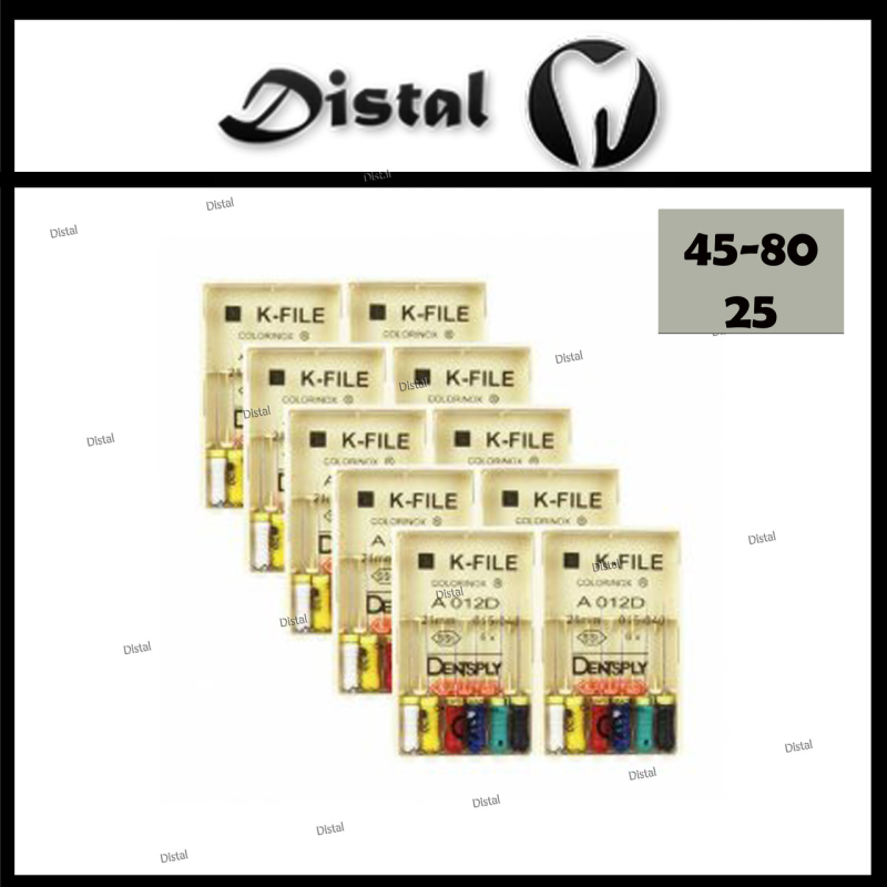 Н-файли H-file Dentsply Maillefer 25 мм №45-80, асорті, ручні файли Н-файли H-file Dentsply Maillefer 25 мм №45-80, асорті, ручні файли