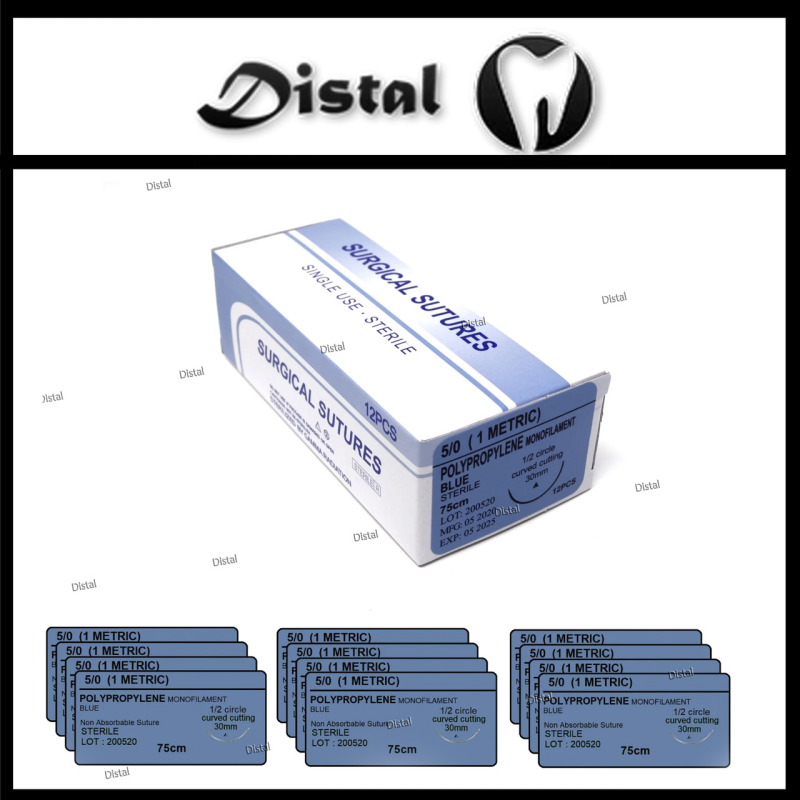 Шовний матеріал 4.0 Монофіламентна нитка, поліпропілен 19 мм упаковка