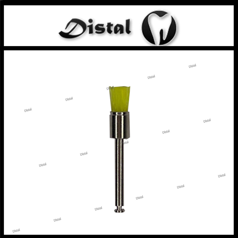 Щітка стоматологічна вузька для механічного наконечника Жовта Щітка стоматологічна вузька для механічного наконечника Жовта