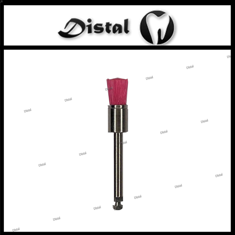 Щітка стоматологічна вузька для механічного наконечника Малинова Щітка стоматологічна вузька для механічного наконечника Малинова