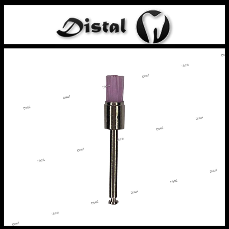 Щітка стоматологічна вузька для механічного наконечника Рожева Щітка стоматологічна вузька для механічного наконечника Рожева