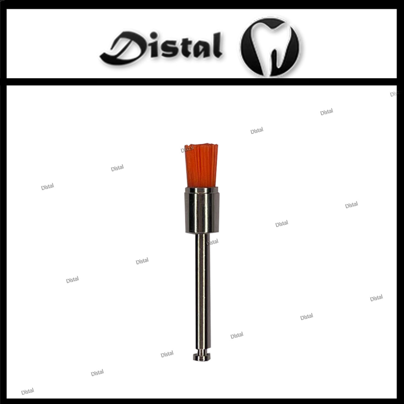 Щітка стоматологічна вузька для механічного наконечника Помаранчева Щітка стоматологічна вузька для механічного наконечника Помаранчева