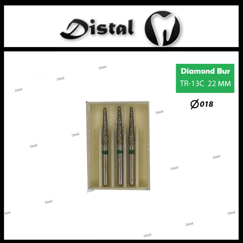 Стоматологічний бор алмазний TR-13С для турбінного наконечника 22 мм Конусоподібний, закруглений кінчик Стоматологічний бор алмазний TR-13С для турбінного наконечника 22 мм Конусоподібний, закруглений кінчик