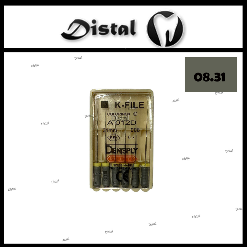 К-файли ДЕНТСПЛАЙ МАЙЛІФЕР K-file Dentsply Maillefer 31 мм №08, ручні файли К-файли ДЕНТСПЛАЙ МАЙЛІФЕР K-file Dentsply Maillefer 31 мм №08, ручні файли