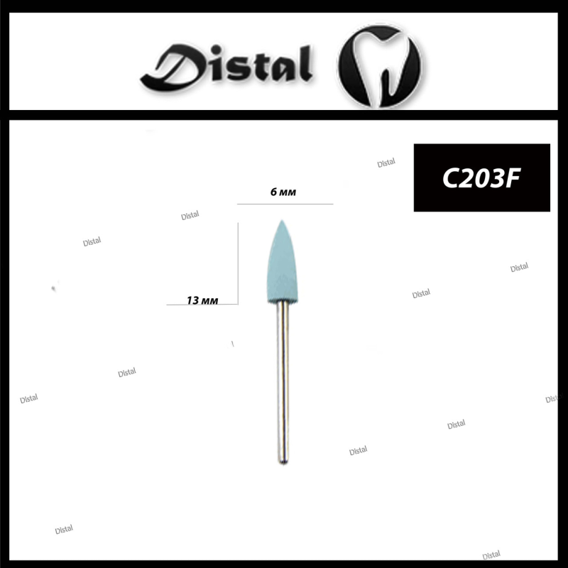 Силіконовий, гумовий полір для кераміки Дрібне зерно Колір: синій, C203F Силіконовий, гумовий полір для кераміки Дрібне зерно Колір: синій, C203F