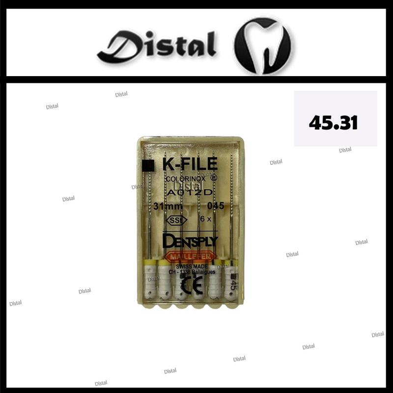 К-файли ДЕНТСПЛАЙ МАЙЛІФЕР K-file Dentsply Maillefer 31 мм №45, ручні файли К-файли ДЕНТСПЛАЙ МАЙЛІФЕР K-file Dentsply Maillefer 31 мм №45, ручні файли