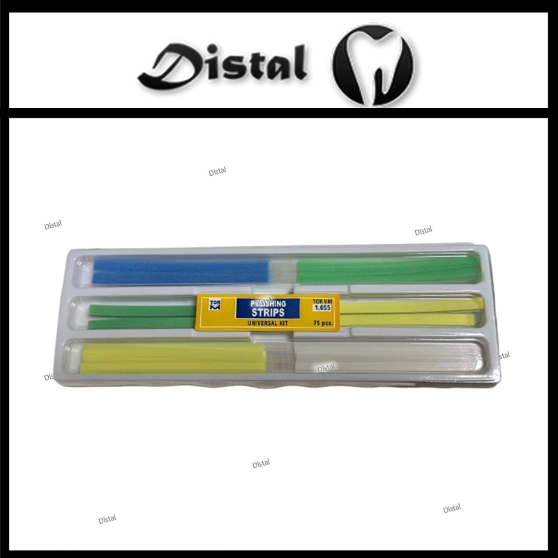 Полірувальні смужки подвійні для поверхні зубів, 75 шт Полірувальні смужки подвійні для поверхні зубів, 75 шт