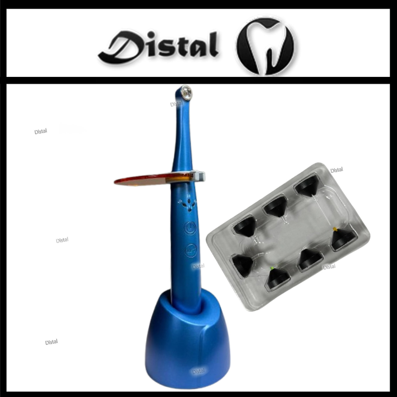 Стоматологічна фотополімерна лампа з турбо режимом та ендо насадками 2500mw/cm² Синя Стоматологічна фотополімерна лампа з турбо режимом та ендо насадками 2500mw/cm² Синя