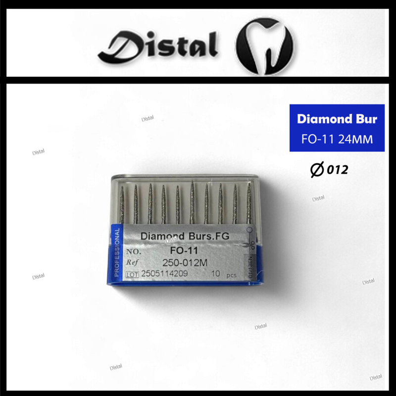 Стоматологічний бор алмазний FO-11 для турбінного наконечника 24 мм Cтрілчастий кінчик Стоматологічний бор алмазний FO-11 для турбінного наконечника 24 мм Cтрілчастий кінчик