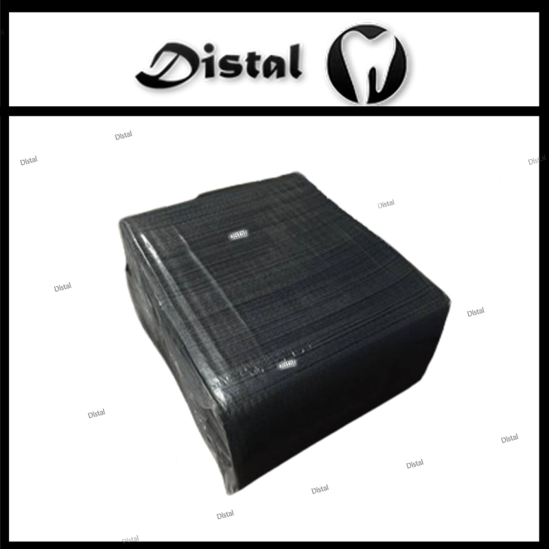 Серветка-нагрудник медична стоматологічна тришарова 33х45 см (125шт/пач) Колір: чорний