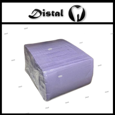 Серветка-нагрудник медична стоматологічна тришарова 33х45 см (125шт/пач) Колір: лавандовий