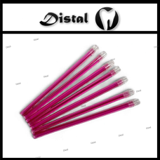 Слиновідсмоктувачі одноразові, змінний носик, Колір : Рожевий, 100 шт.