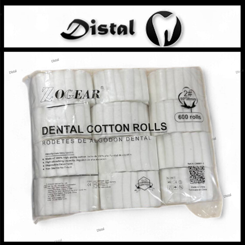 Ватні роли, валики Zogeаr №2, бавовняні, стоматологічні 600 шт.